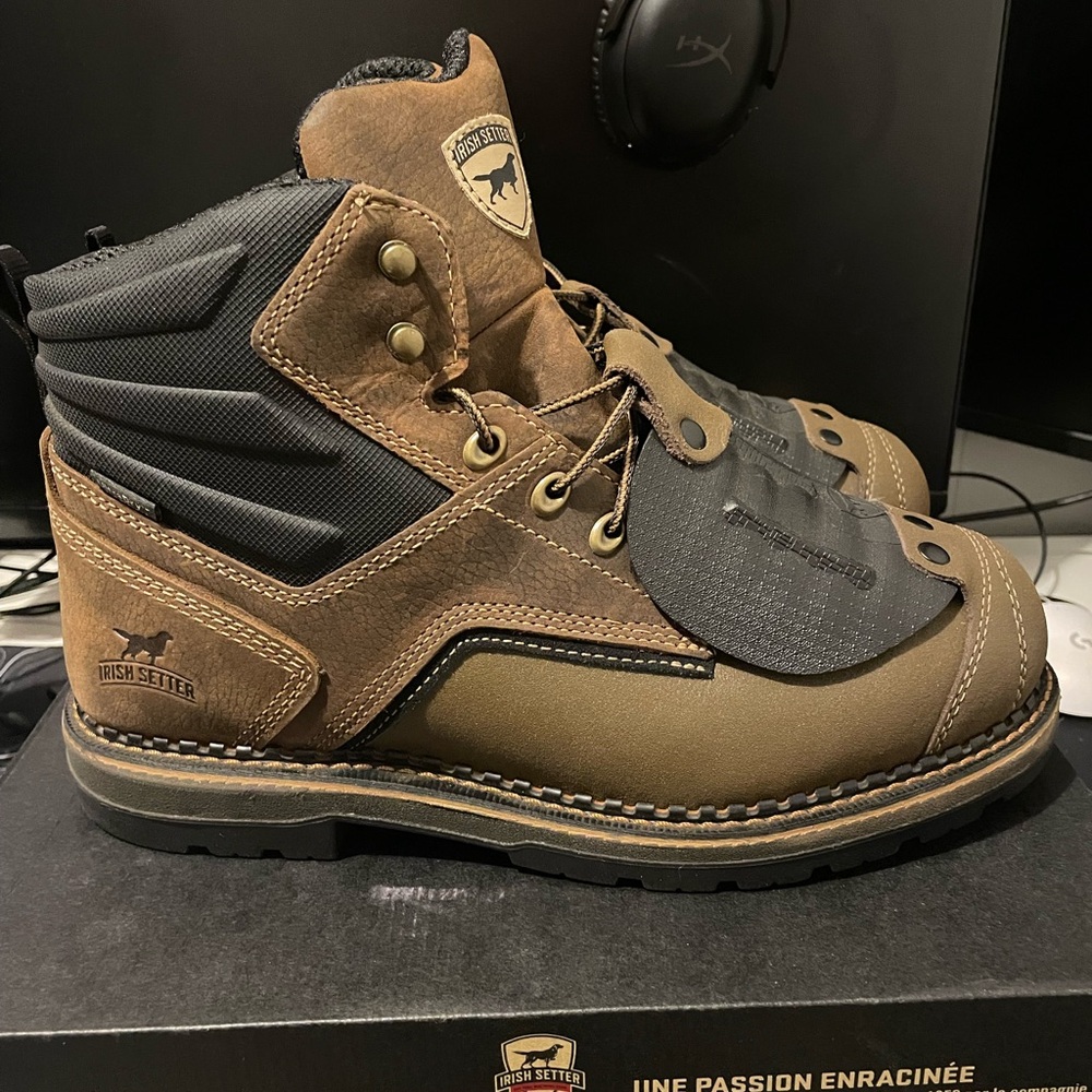 Irish Setter 83650 Ramsey 2.0 Men's 10.5 D Waterproof Metguard Safety Toe Boot